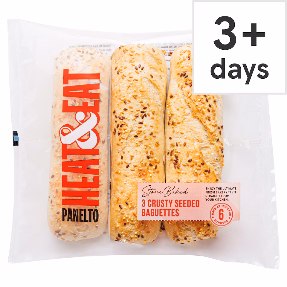 Heat & Eat Seeded Baguette 3 Pack
