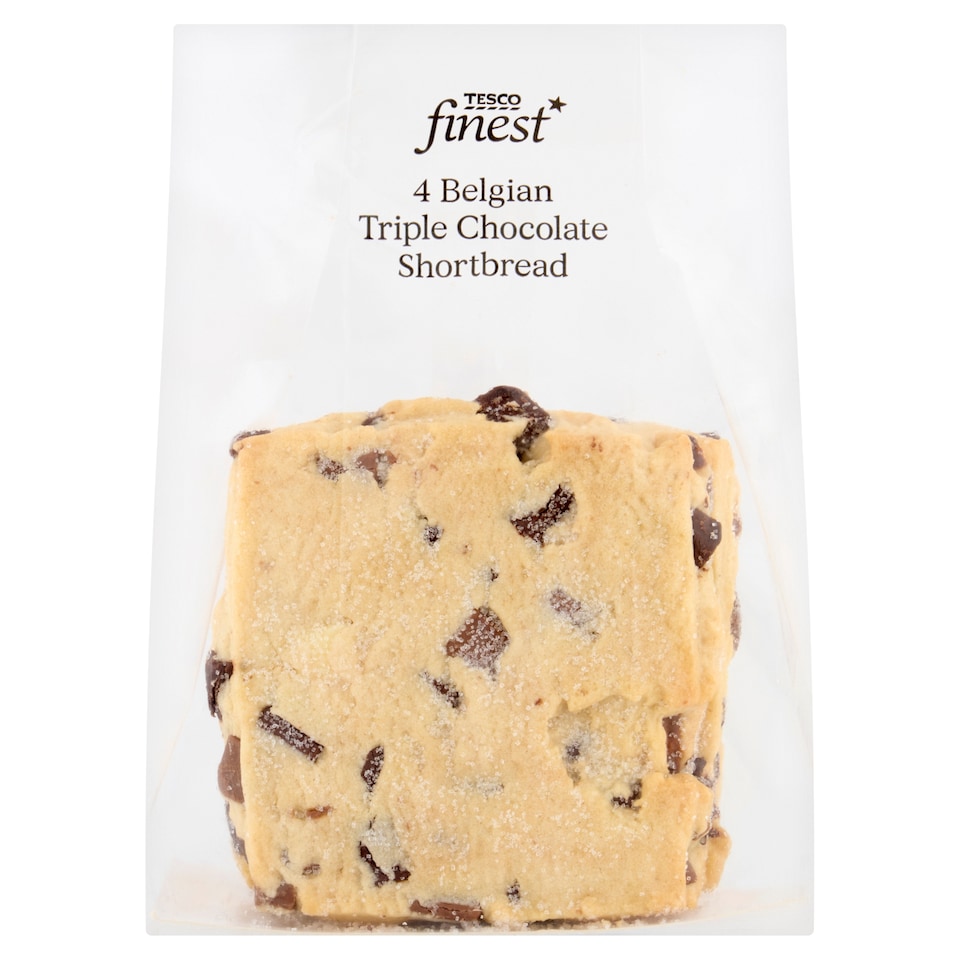 Tesco Finest Belgian Triple Chocolate Shortbread 4Pack