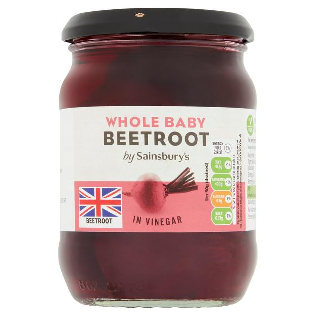 Sainsbury's Whole Baby Pickled Beetroot in Vinegar 340g (221g*)