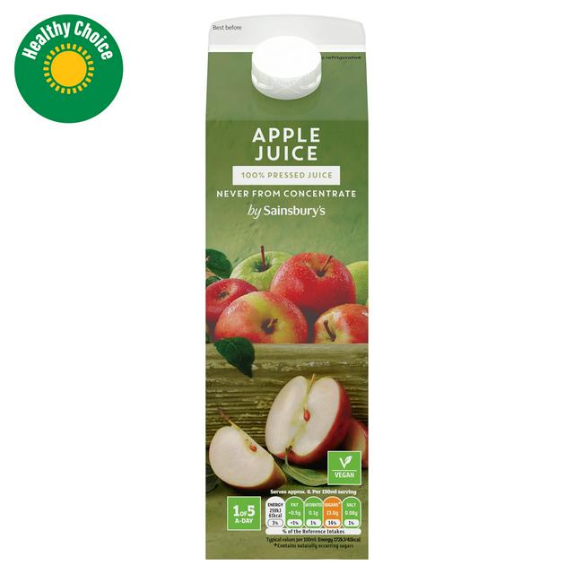 Sainsbury's 100% Pressed Apple Juice, Not From Concentrate 1L