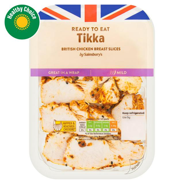 Sainsbury's Tikka Sliced British Chicken Breast 180g