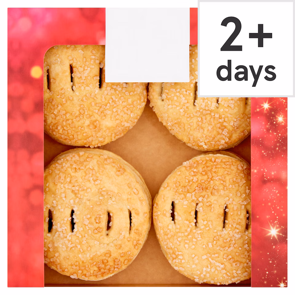 Tesco Puff Pastry Mince Pies 4 Pack