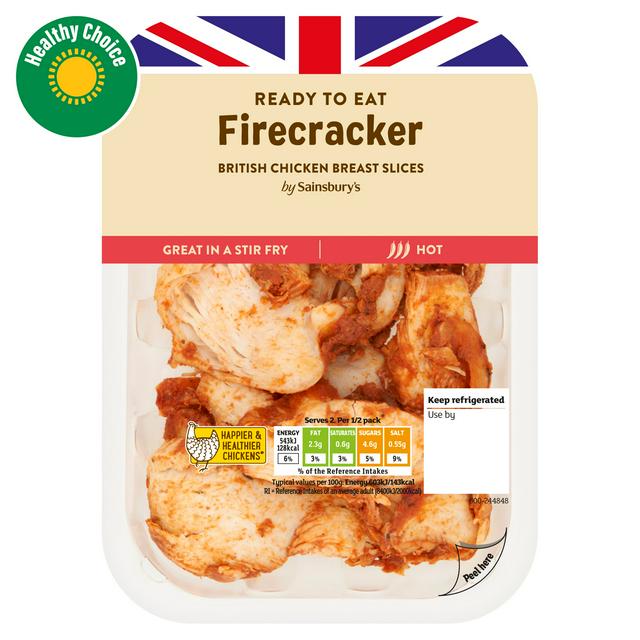 Sainsbury's Firecracker British Chicken Breast Slices 180g