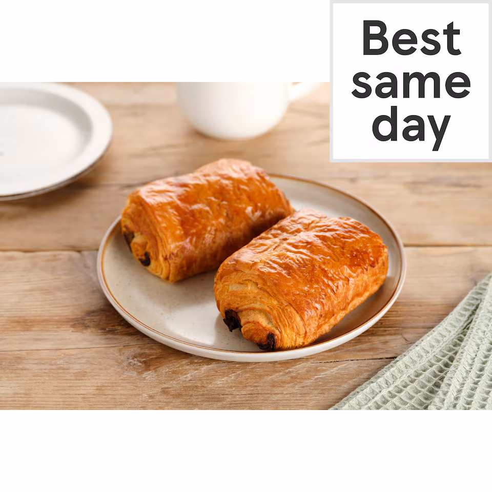 Tesco All Butter Dark Chocolate Pain Au Chocolat 2 Pack