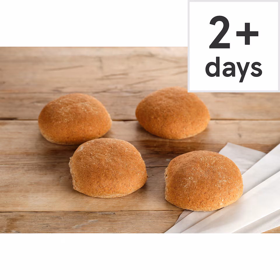 Large Wholemeal Bap 4 Pack