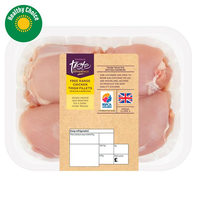 Sainsbury's (Approx. 360g) British Free Range Chicken Thigh Fillets, Taste the Difference