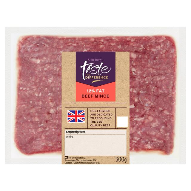 Sainsbury's Beef Mince 12% Fat , Taste the Difference 500g