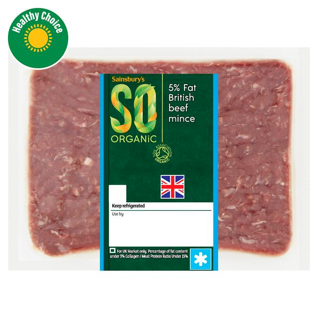 Sainsbury's Organic British Beef Mince 5% Fat 500g