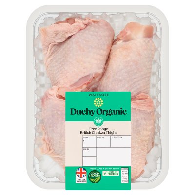 Duchy Organic Chicken Thighs, Skin-on & Bone-in