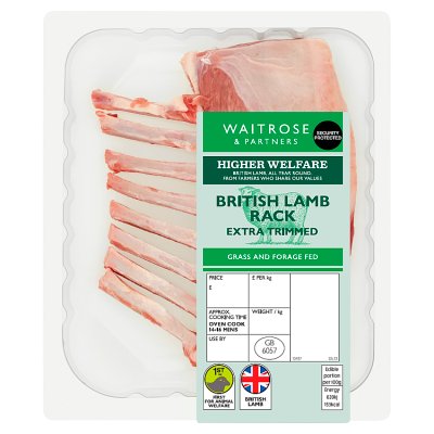 Waitrose British Extra Trimmed Rack of Lamb
