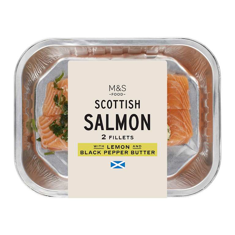 M&S Scottish Lemon and Black Pepper Butter Salmon