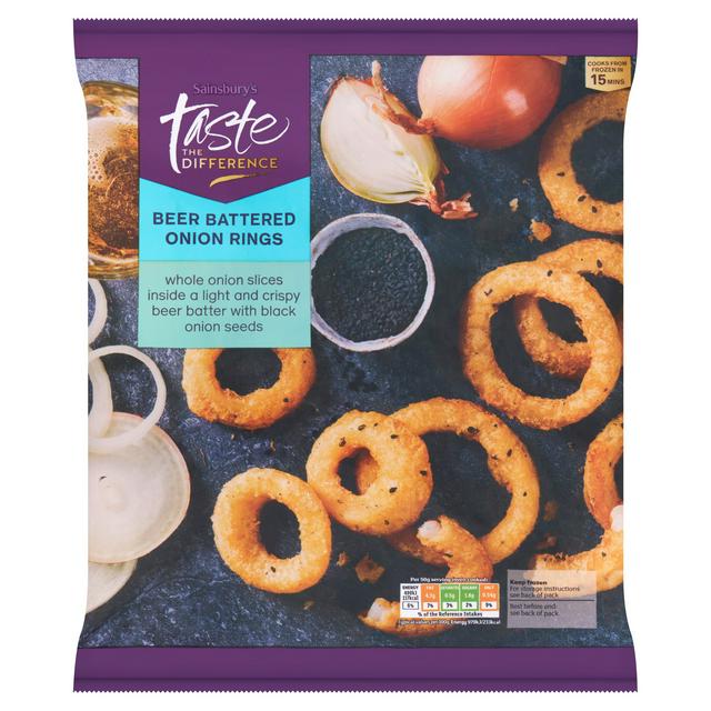 Sainsbury's Beer Battered Onion Rings, Taste the Difference 375g