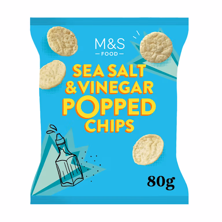 M&S Sea Salt and Vinegar Popped Chips