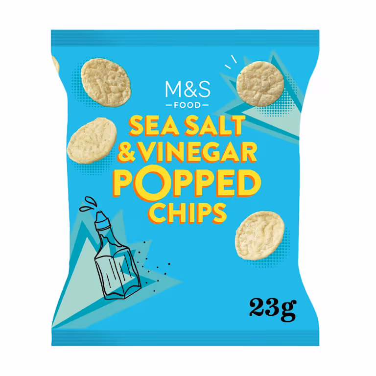 M&S Sea Salt and Vinegar Popped Chips