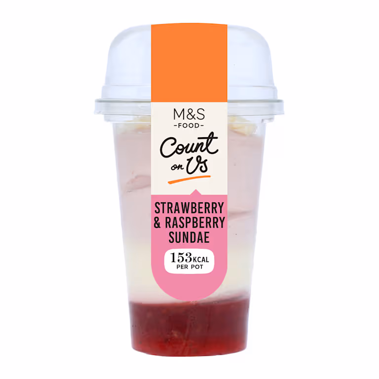 M&S Strawberry and White Chocolate Sundae