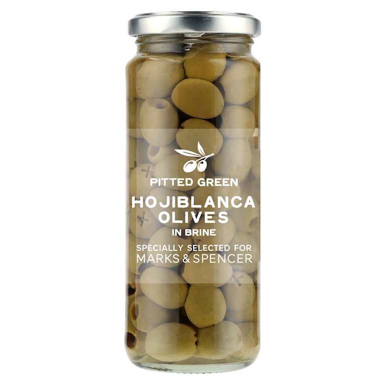 M&S Pitted Green Hojiblanca Olives