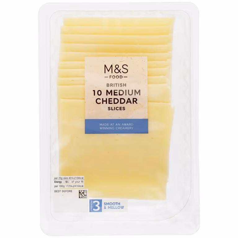 M&S British Medium Cheddar Slices