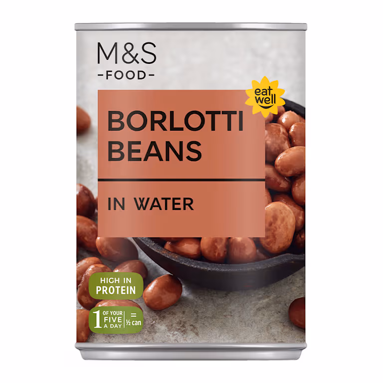 M&S Borlotti Beans in Water