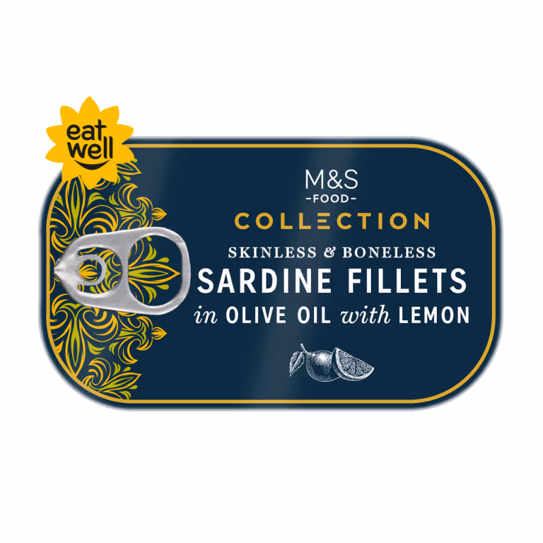 M&S Skinless & Boneless Sardine Fillets in Olive Oil with Lemon