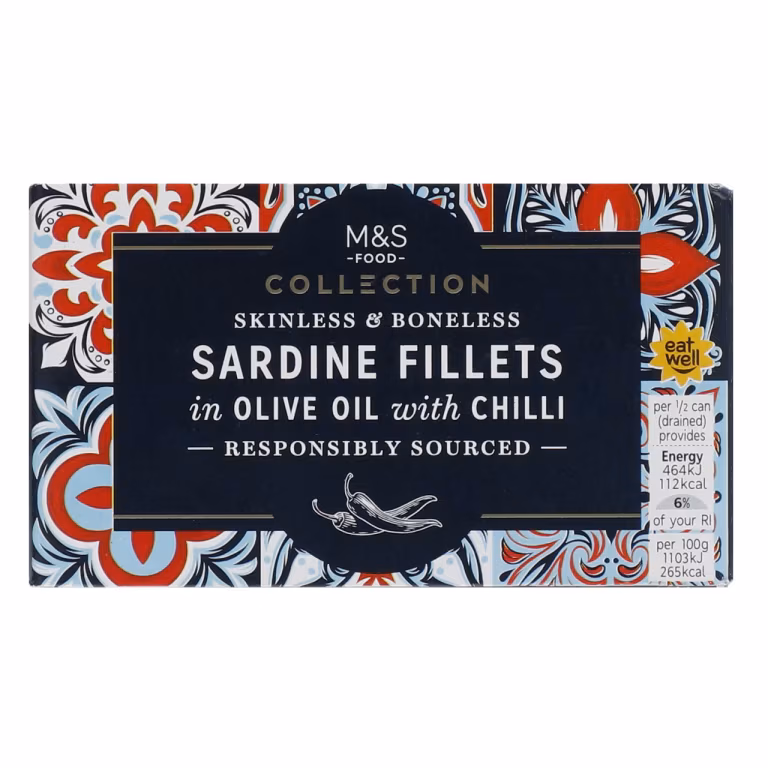 M&S Sardine Fillets in Olive Oil with Chilli