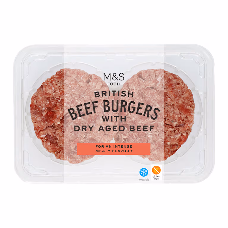 M&S Dry Aged British Beef Burgers
