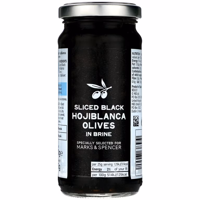 M&S Sliced Black Hojiblanca Olives
