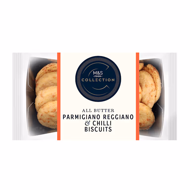 M&S All Butter Parmigiano Reggiano & Chilli Shortbread Biscuits
