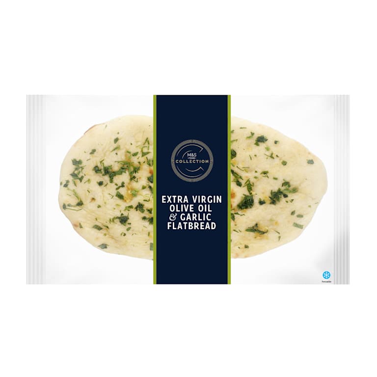M&S Extra Virgin Olive Oil and Garlic Flatbread