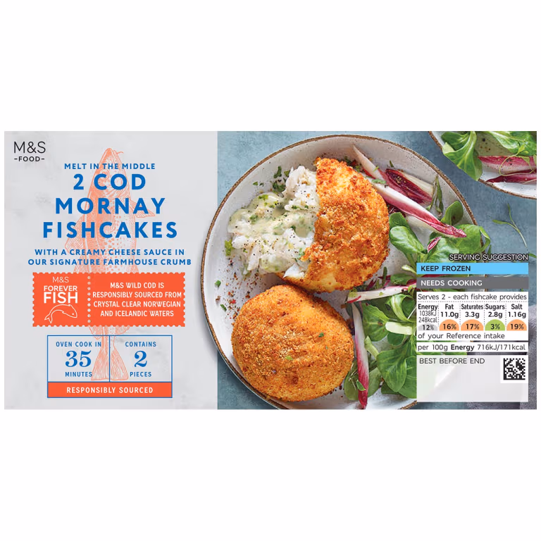 M&S Melt in the Middle Cod Mornay Fishcakes