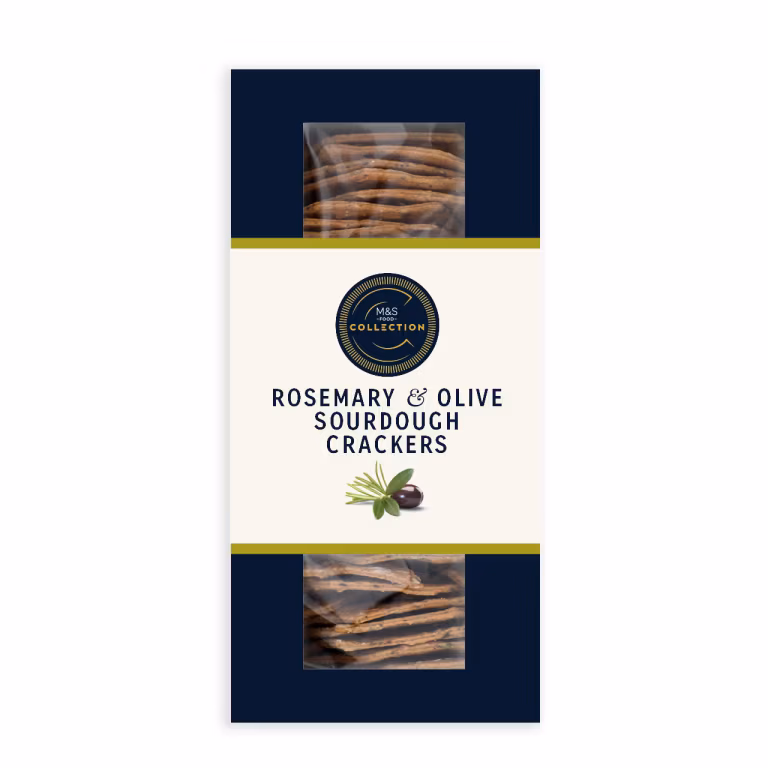 M&S Collection Rosemary and Olive Sourdough Crackers