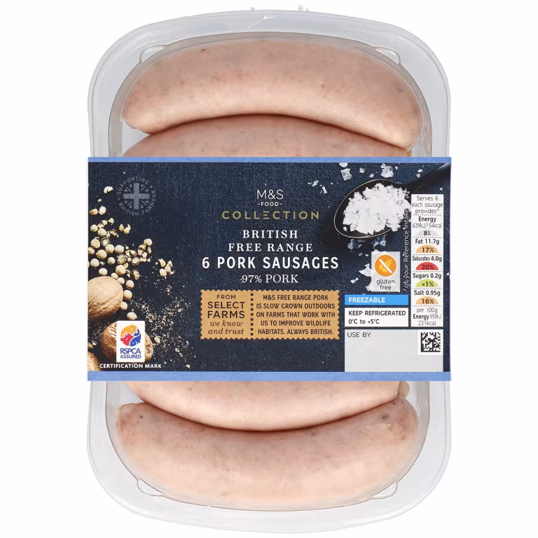 M&S British Free Range Pork Sausages