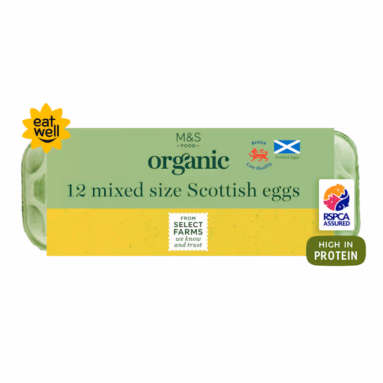 M&S Organic Scottish Mixed Size Free Range Eggs