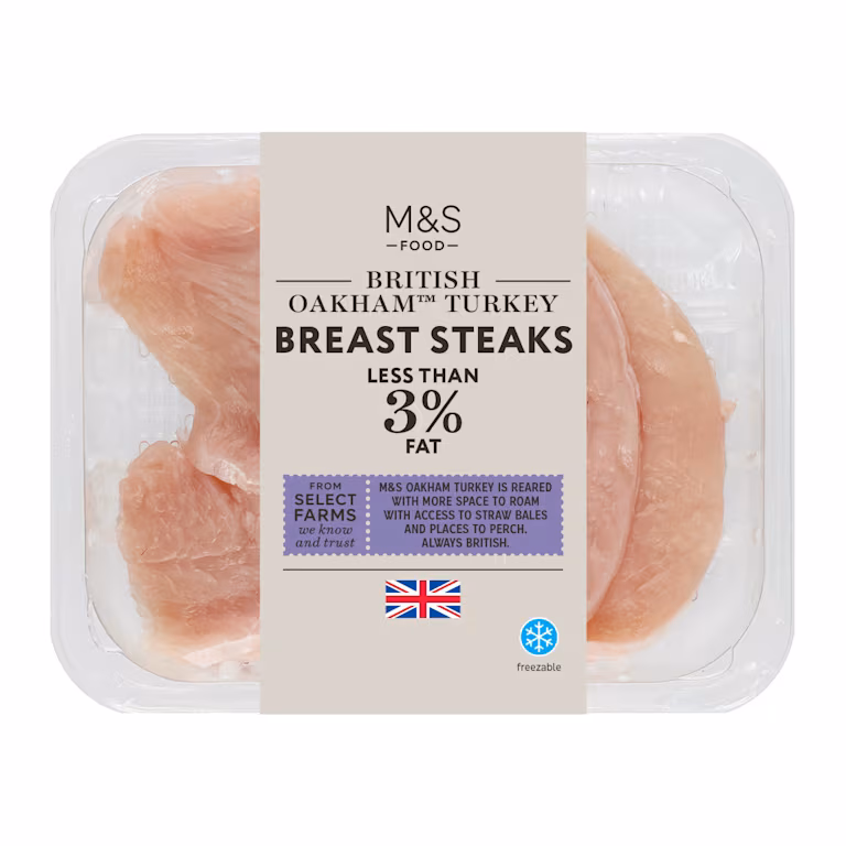 M&S British Oakham Turkey Breast Steaks