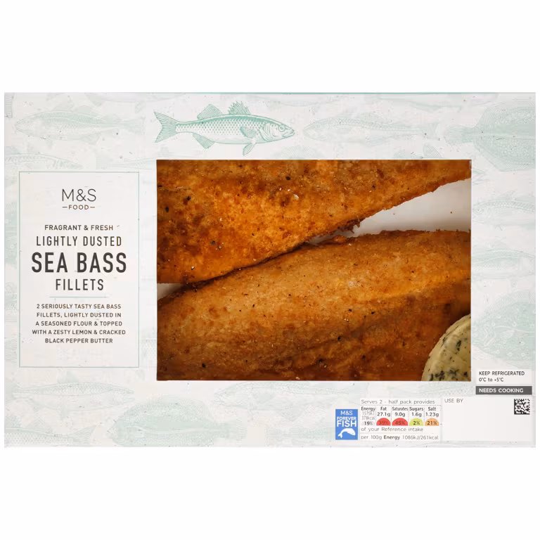 M&S Lightly Dusted Sea Bass Fillets