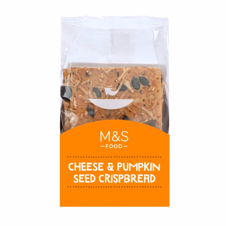 M&S Oven Baked Cheese And Pumpkin Seed Crispbreads
