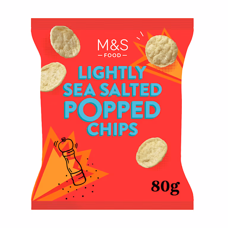 M&S Lightly Sea Salted Popped Chips