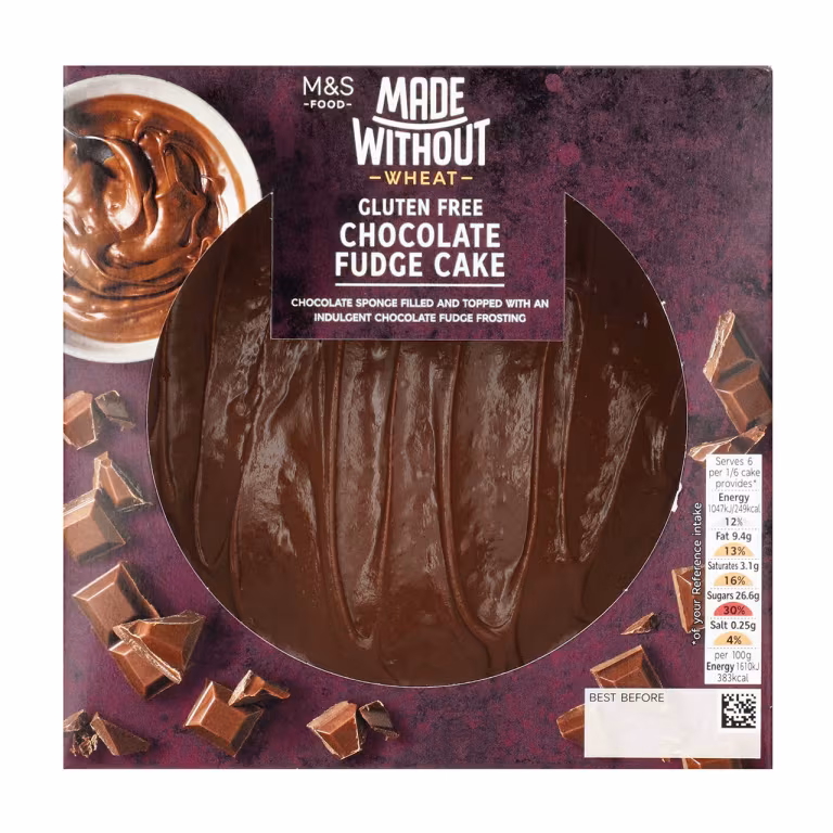 M&S Made Without Wheat Gluten Free Chocolate Fudge Cake