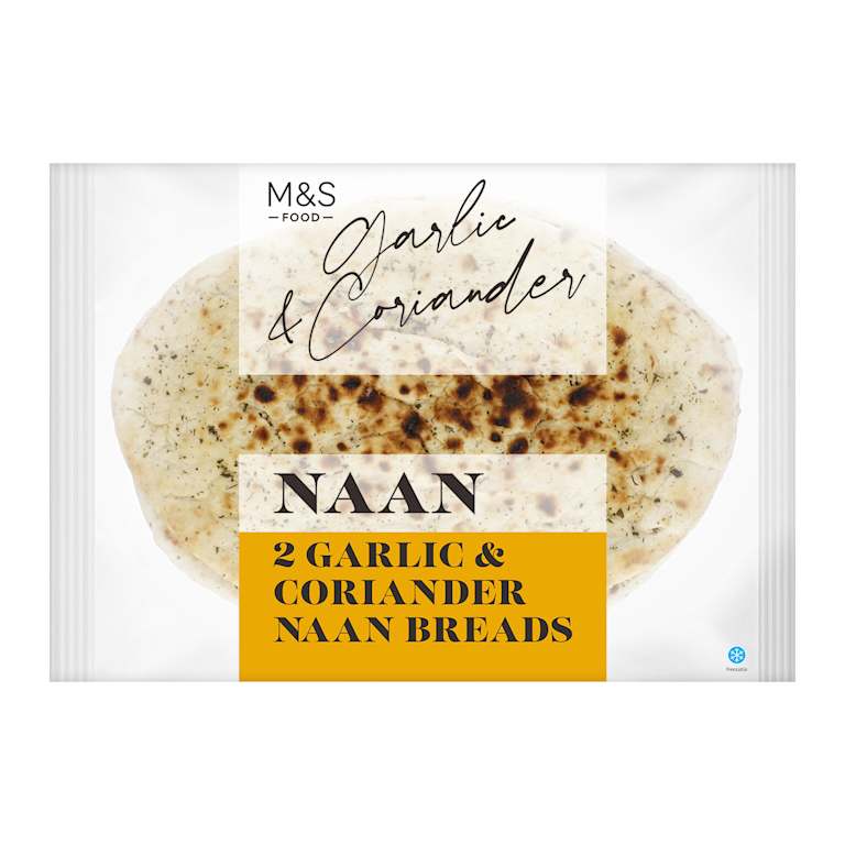 M&S Garlic and Coriander Naan Breads
