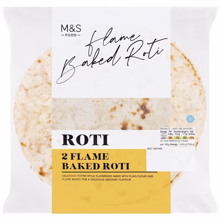 M&S Flame Baked Roti