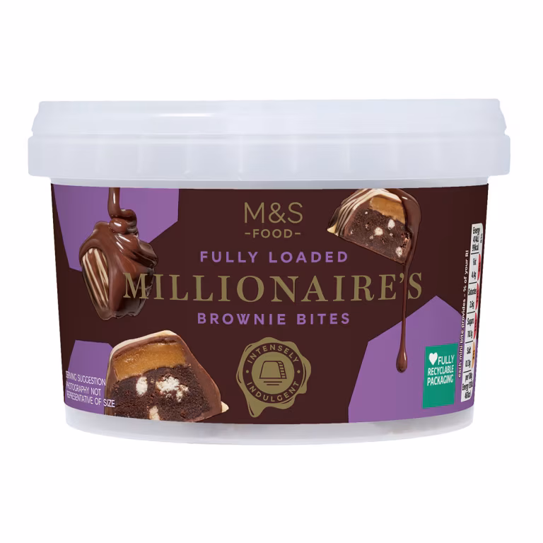 M&S Fully Loaded Millionaire's Brownie Bites