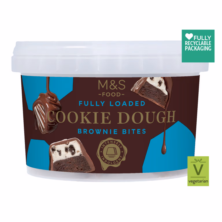 M&S Fully Loaded Cookie Dough Brownie Bites