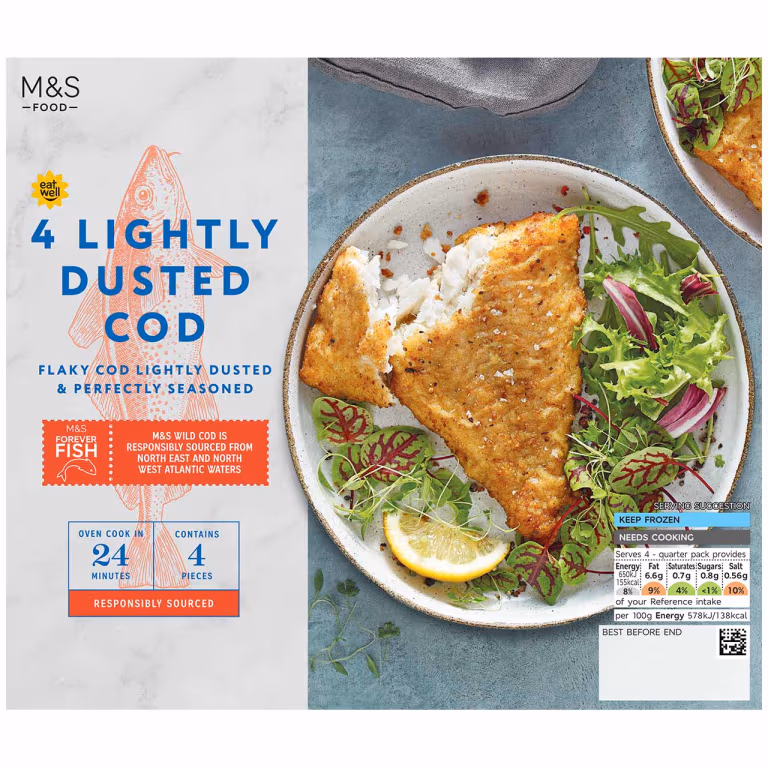 M&S Lightly Dusted Cod