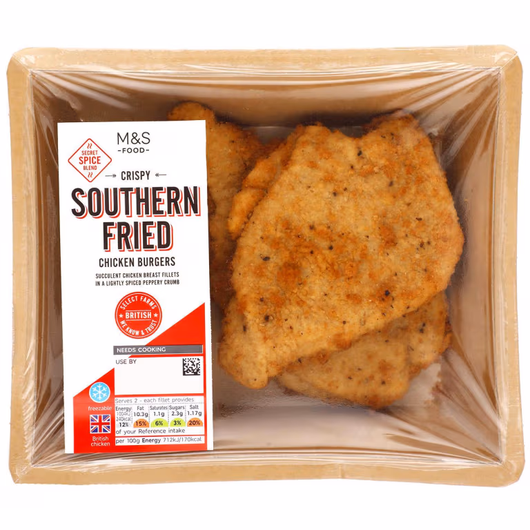 M&S Crispy Southern Fried Chicken Burgers