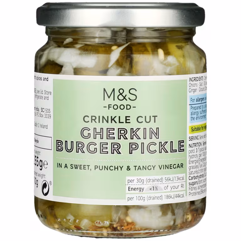 M&S Crinkle Cut Gherkin Burger Pickle