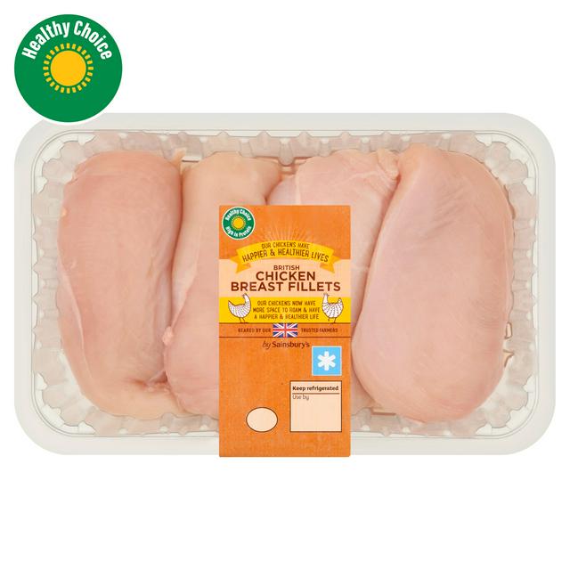 Sainsbury's 1kg British Fresh Skinless & Boneless Chicken Breast Fillets