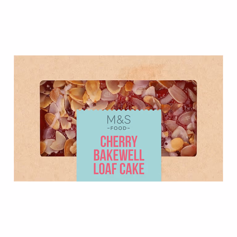M&S Nicely Nutty Cherry Bakewell Loaf Cake