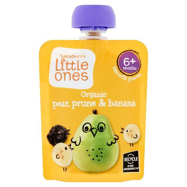 Sainsbury's Little Ones Organic Pear, Prune & Banana Smooth Puree 6+ Months 70g
