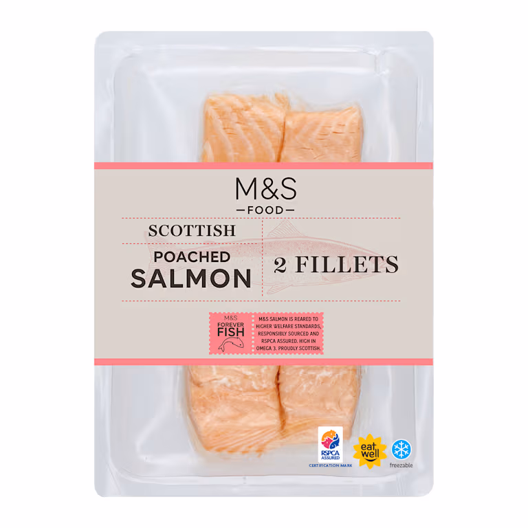 M&S Scottish Poached Salmon Fillets
