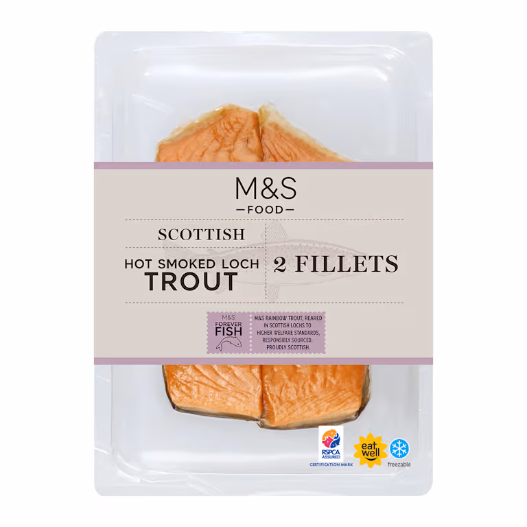 M&S Scottish Hot Smoked Loch Trout Fillets