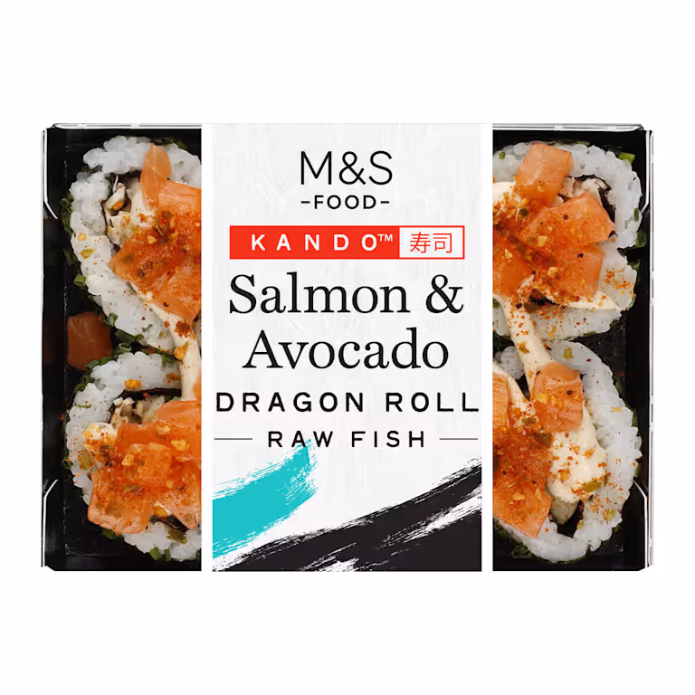 M&S Ponzu Salmon & Avocado Dragon Roll